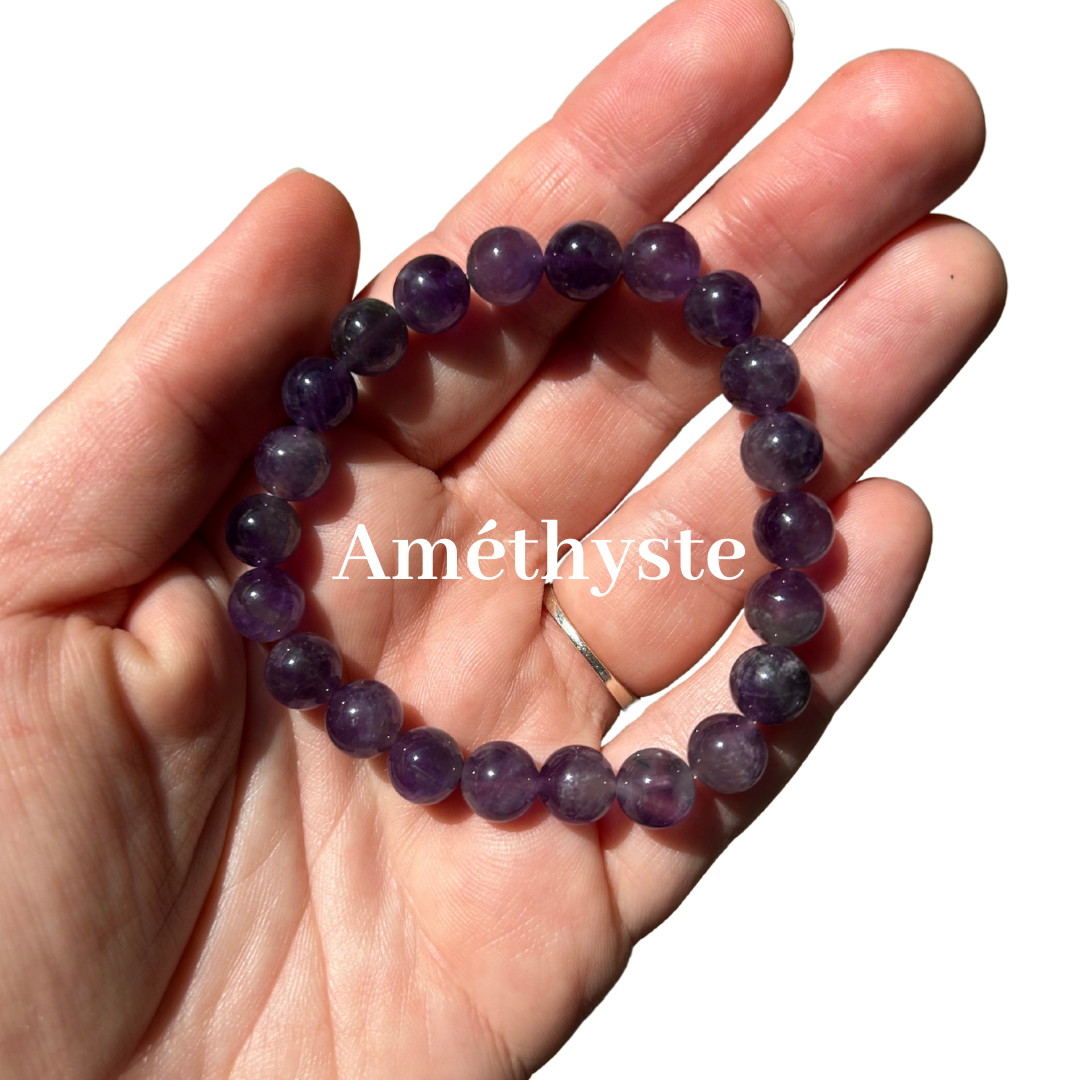 Bracelet Améthyste – Protection & Apaisement | Pierre Naturelle