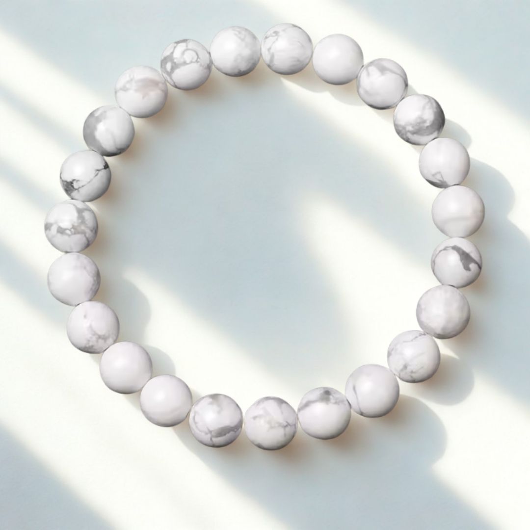 Bracelet Howlite – Calme & Lâcher-prise | Pierre Naturelle