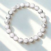 Bracelet Howlite – Calme & Lâcher-prise | Pierre Naturelle