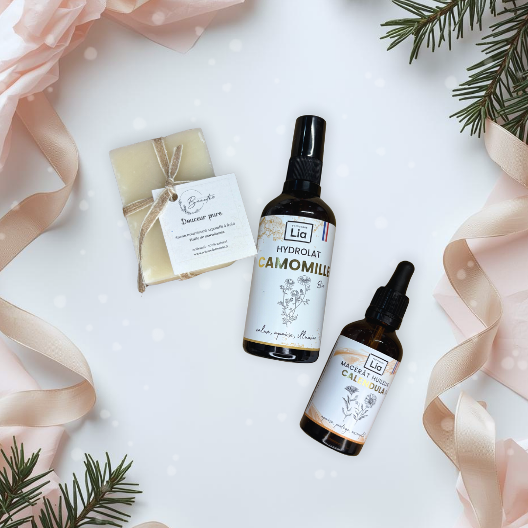 Coffret Noël Douceur – Rituel apaisant pour peau sensible