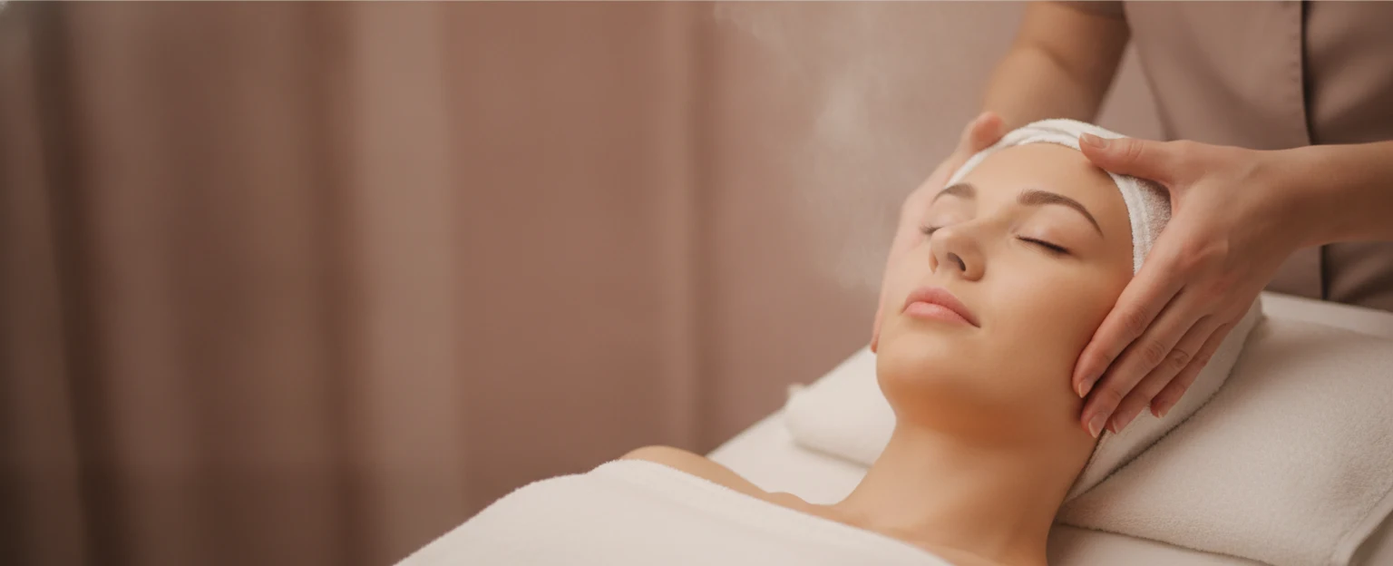 Soin du visage en cabine à l'institut E' Claire de beauté à Givors